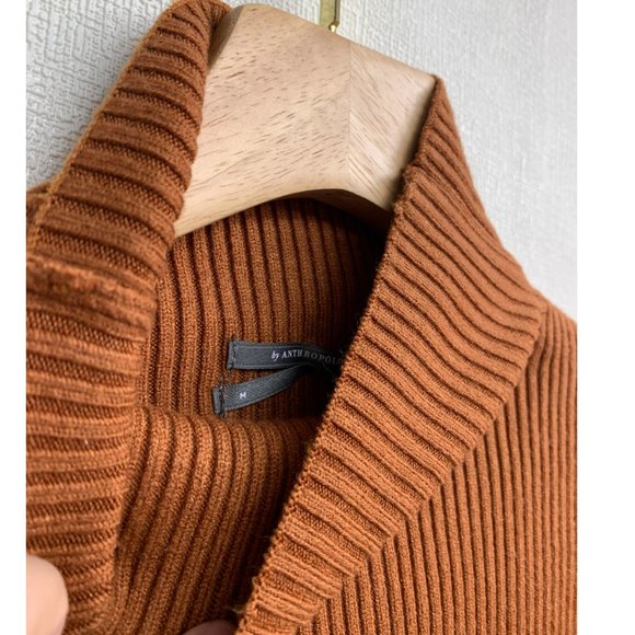 NEW Anthropologie The Thea Twofer Sweater Dress XXSmall/Medium Tan/Navy - Picture 7 of 8